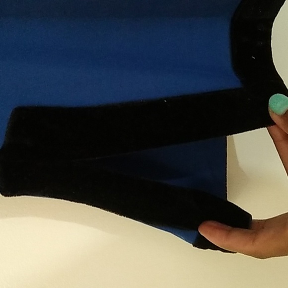 SOFT SURROUNDINGS BLUE KIMONO STYLE TOP WITH VELOUR TRIMING - Picture 5 of 5